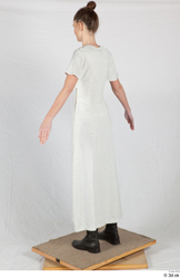 Whole Body Woman White Dress Costume photo references